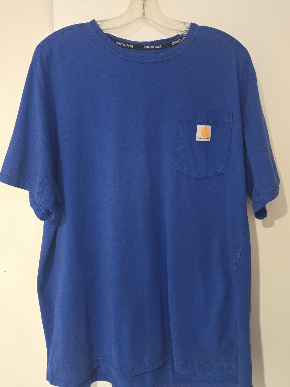 Carhartt Force Relaxed Fit Pocket T-Shirt Mens XL Royal Blue Short Sleeve